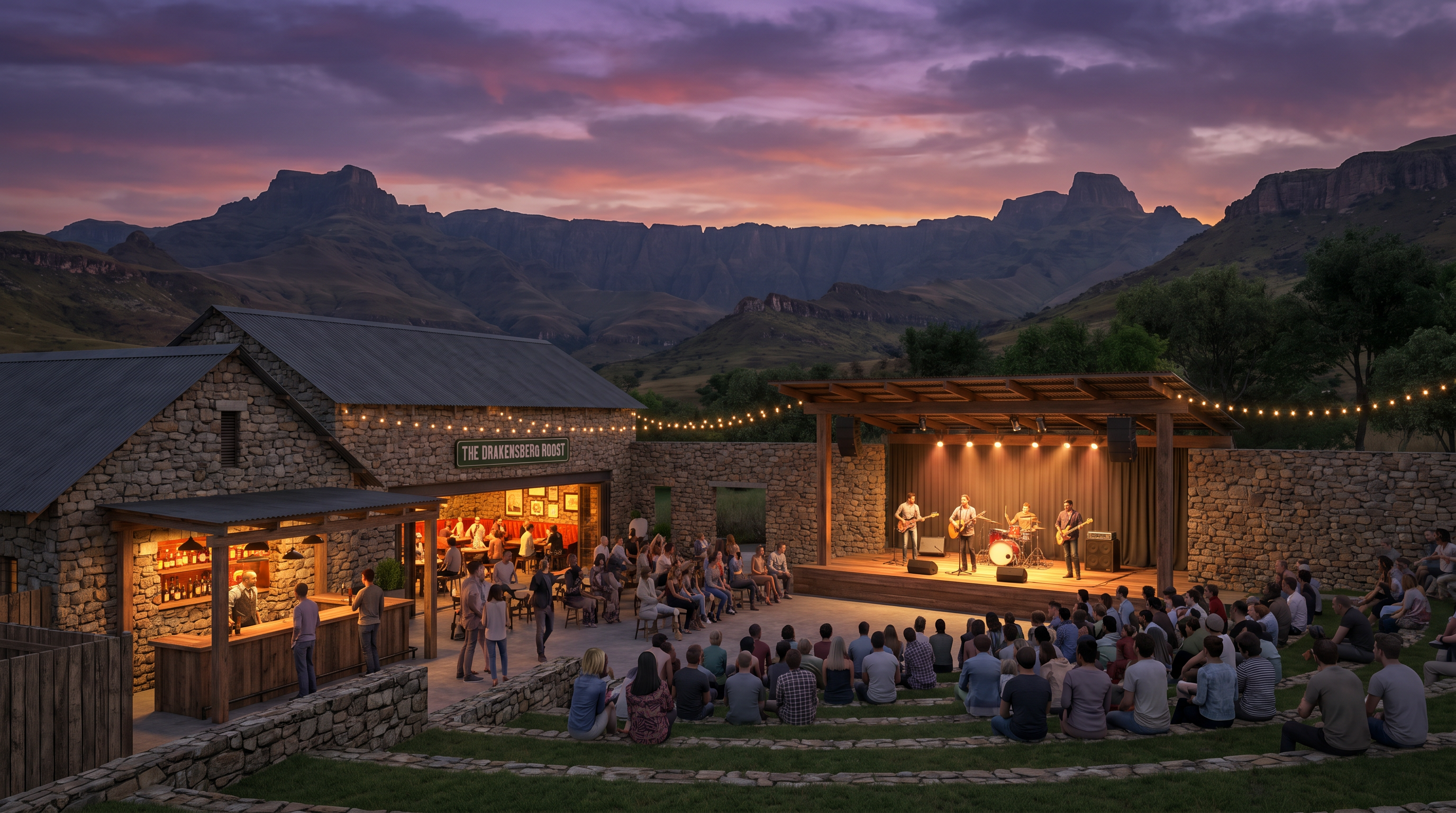 Pub, Amphitheatre & Craft Market